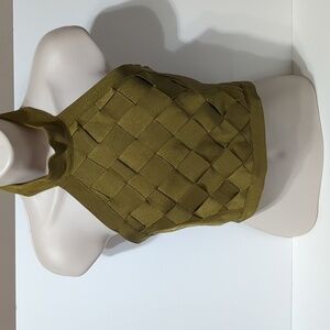 Forever 21 Crop Top  Sleeveless Olive Green size Large